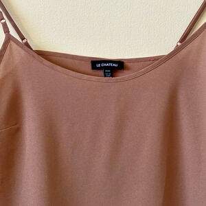 Le Chateau| Classic Tan Silky Sheer Flowy Women’s Camisole  Tank Top Sz M